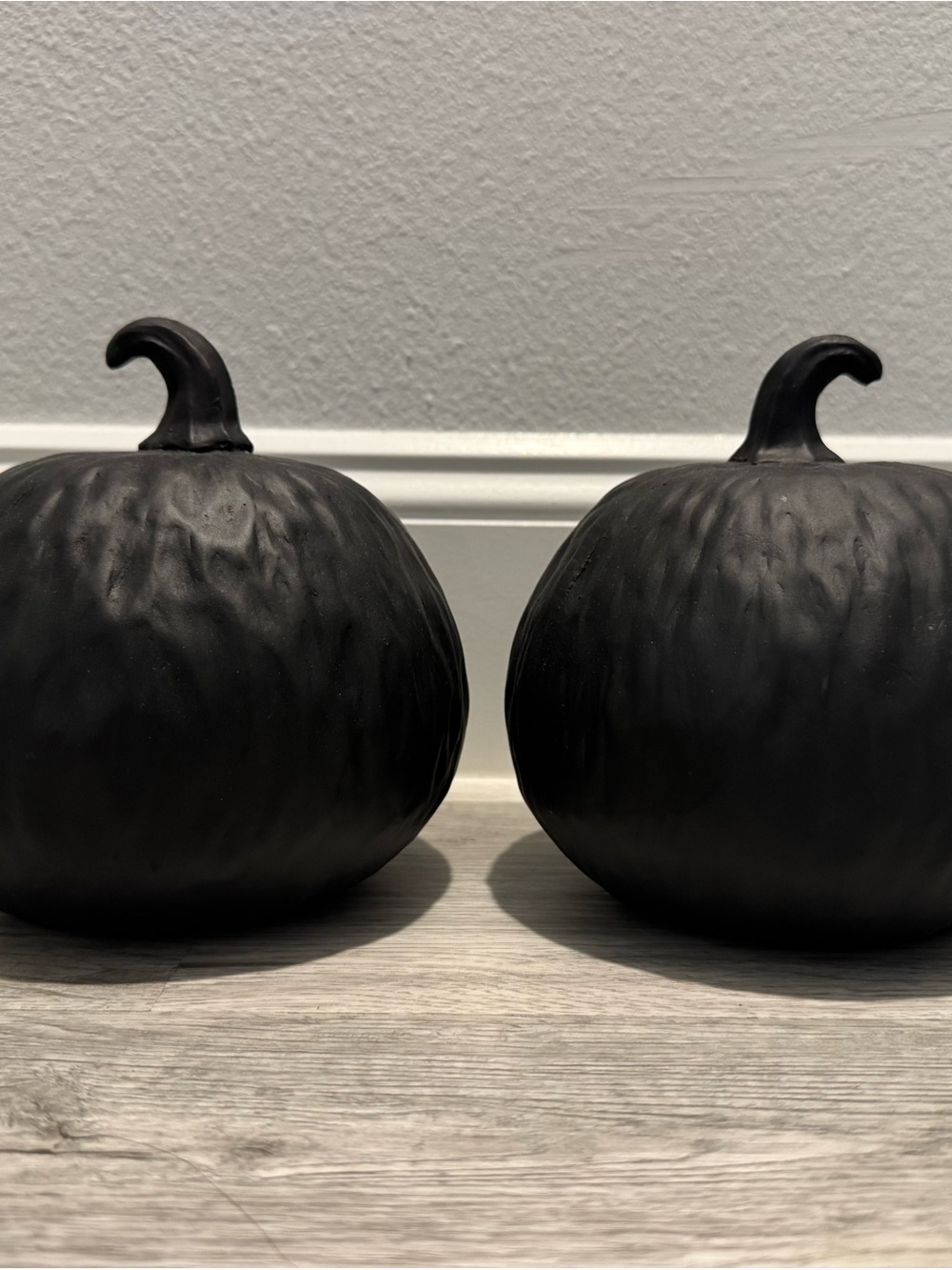Michaels Black Matte Pumpkin Pair Decorative Accent